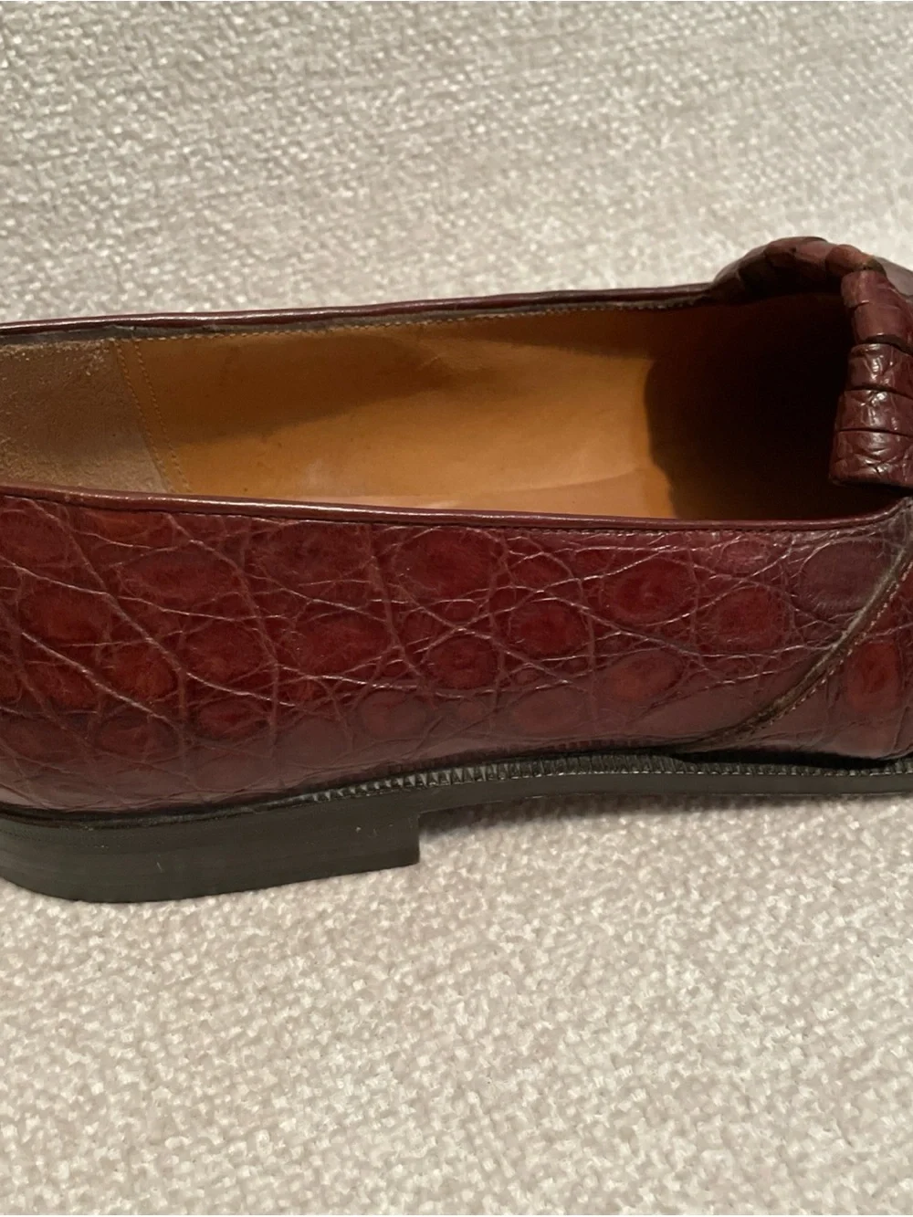 Salvatore Ferragamo Men's Genuine Crocodile Leather Loafers Brown Size 11.5 D
